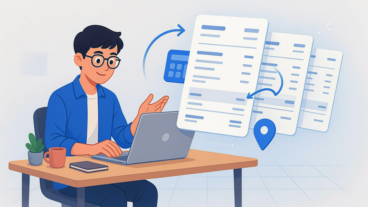 person looking at laptop